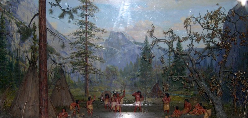 Miwok village diorama