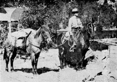 Ranger Eastman on patrol near Lake Eleanor, 1925