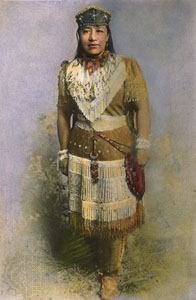 Sarah Winnemucca while lecturing in Boston, oil-tinted photograph, Granger Collection