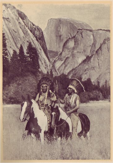 Indian Field Day, when all the Indians around Yosemite gather in the Valley for rodeo sports. PHOTO BY J. V. LLOYD