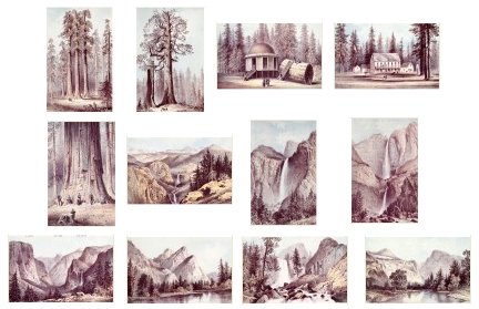 Thumbnails of Yosemite Valley and SequoiaTrees