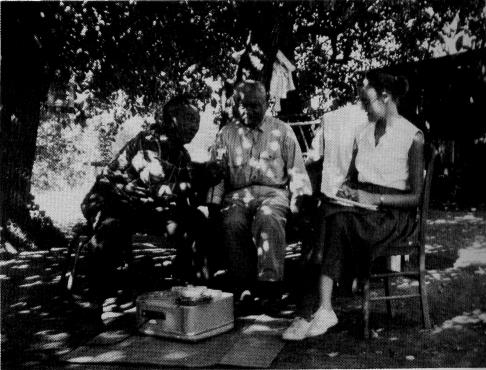 Castro Johnson, Charlie Rohan, and the author [Sylvia M. Broadbent].