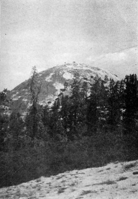 Sentinel Dome, showing concentric rock formation, by George Fiske