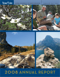 Cover, Yosemite, Spring/Summer 2009 (Annual Report)