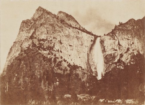 II. Pohono, (Spirit of the Evil Wind) Bridal Veil Fall, from the Northwest, a mile off; 940 feet high.