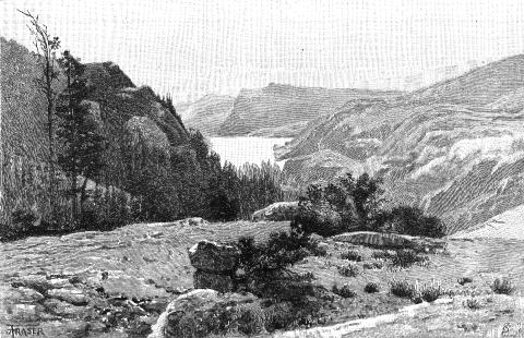 [Looking down on Lake Tenaya.]