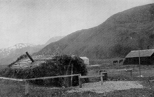 [Aleut Barábara at Iliuliuk, Unalaska ]