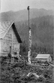 Old Chief and Totem Pole, Wrangell