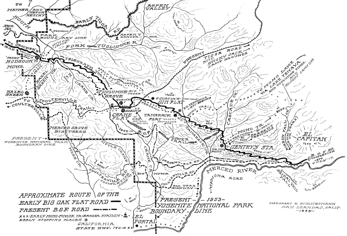 Early Big Oak Flat Road in Yosemite National Park