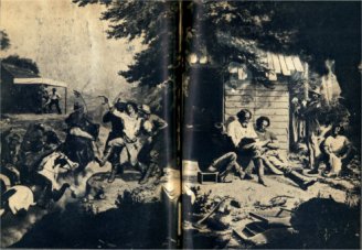 The Last of the California Rangers book endpapers: An Old-Time Mining Camp