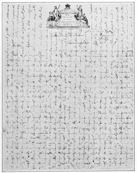 Criss-cross letter, 1858.