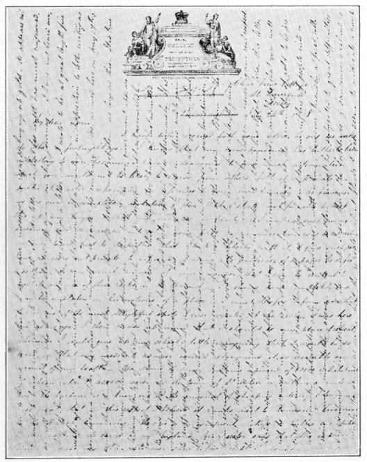 Criss-cross letter, 1858.