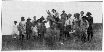 'Judas' on the donkey, just before being led through the streets of Hornitos and burned in the Plaza