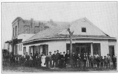 Reeb's butcher shop, at corner of Plaza, Hornitos