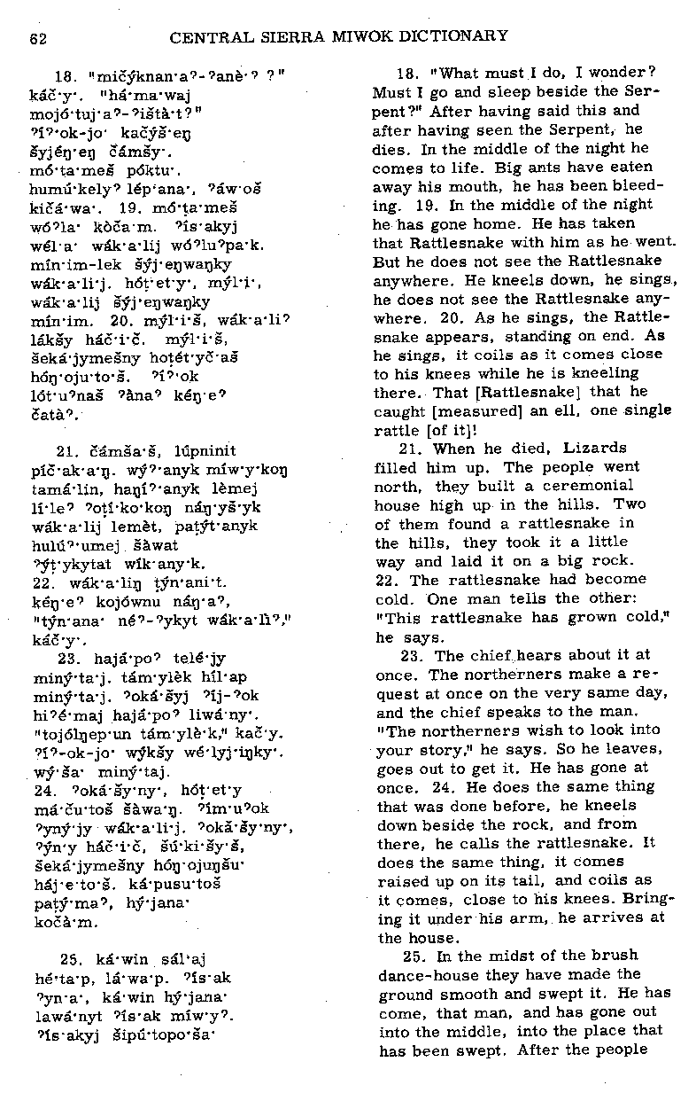 Texts: Shamans continued (Page 62)