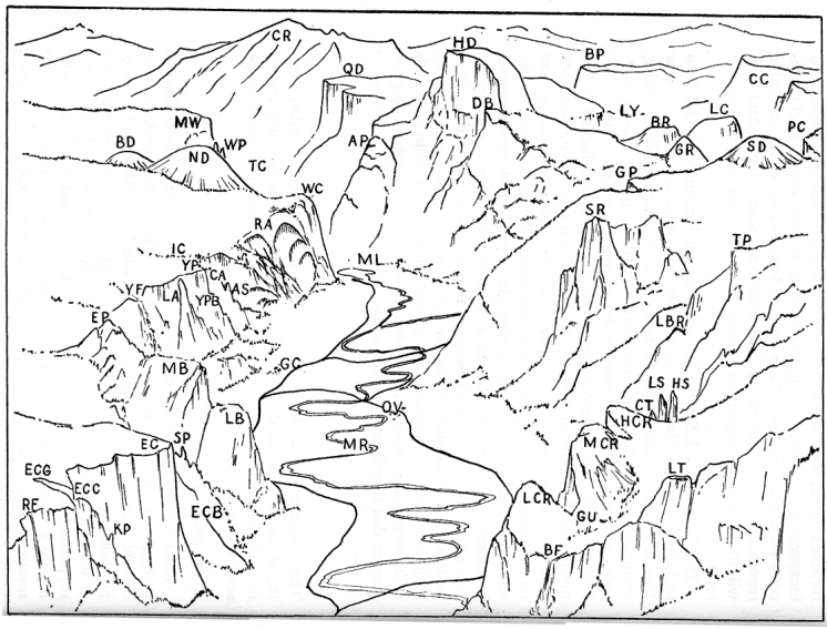 Sketch 4. Yosemite Valley Climbs