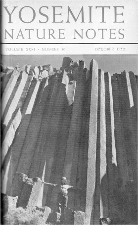 Cover, Yosemite Nature Notes, Volume XXXI, Number 10, October 1952 (The Devil Postpile National Monument)