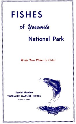 Fishes of Yosemite National Park cover