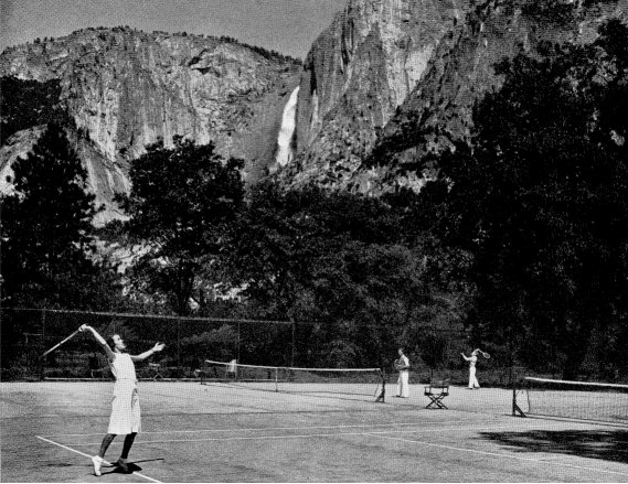 Tennis at Ahwahnee Hotel by Ansel Adams