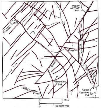 Map of Regional Joints at Yosemite Creek