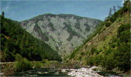 Deeply incised, unglaciated canyon of the Merced River