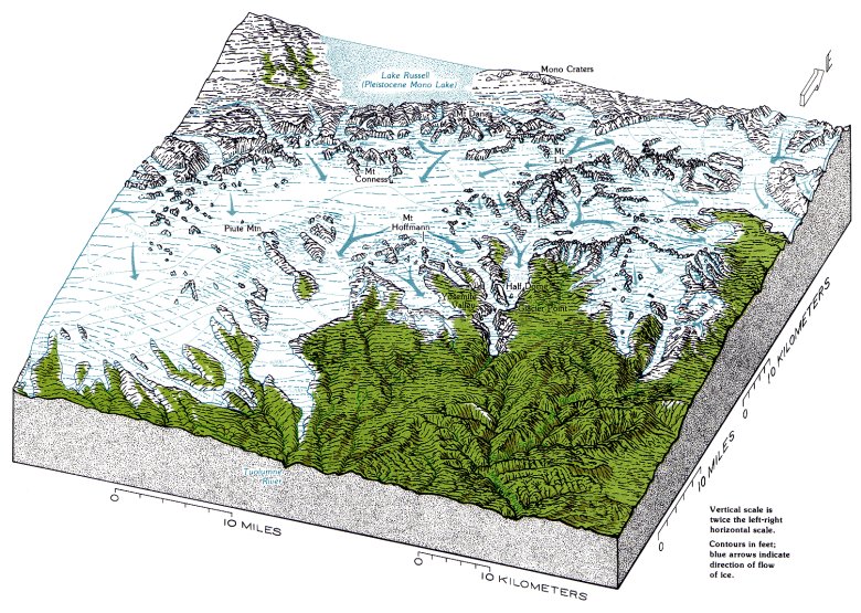 Tioga icefield and valley glaciers