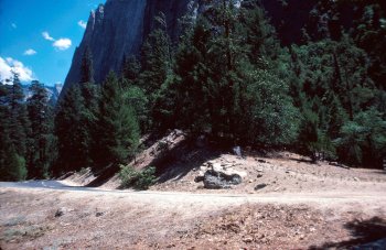 Glacial moraines in Yosemite Valley: Tioga-age recessional moraine