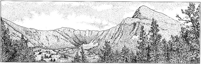 glacial cirque and Mount Dana