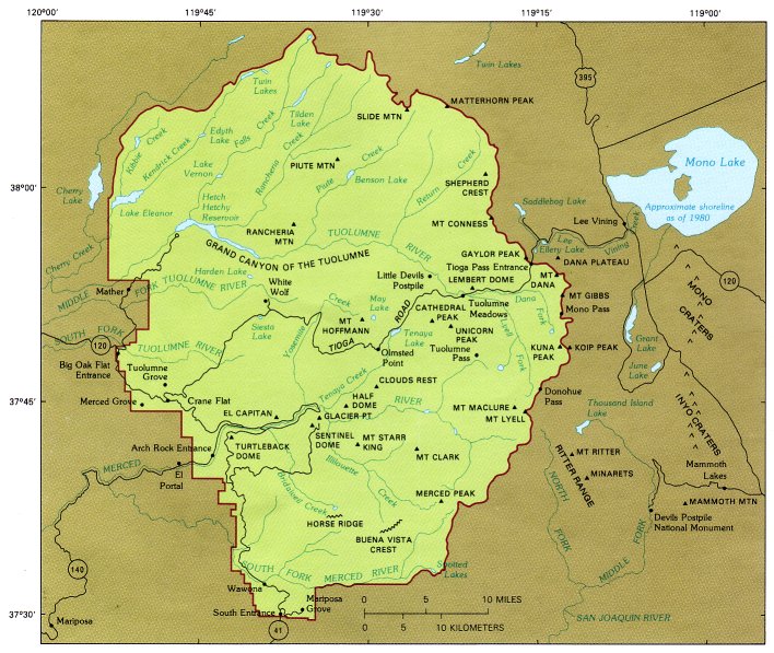 Yosemite National Park and Vicinity