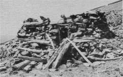 OLD AVALANCHE-PROOF CABIN ON MOUNT GIBBS