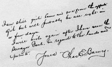 Charles E. Barney Letter