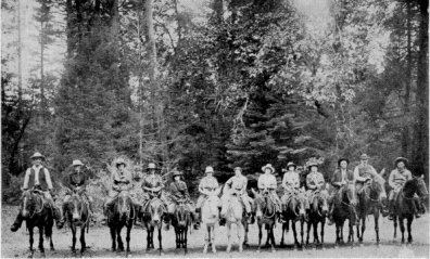 The author (Bingaman) guiding dudes, 1918
