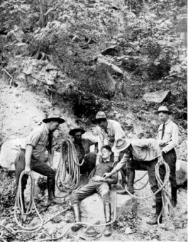 Park Rangers on rescue of visitor—1921