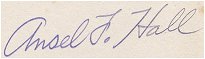 Ansel F. Hall signature