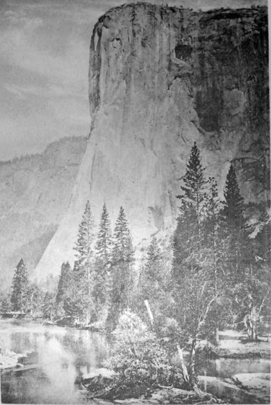 Tu-tock-ah-nu-lah, or El Capitan. 3,300 Feet above the Valley, Looking West.