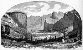 General View of the Yo Semite Valley. Sketched by Thos. Ayres, June 27, 1855 (not June 20)—first ever taken.