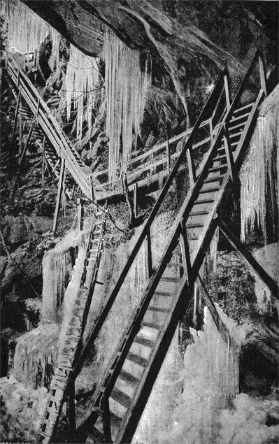 The ladders—in winter.