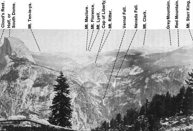 Key to the High Sierra from Glacier Point Hotel.