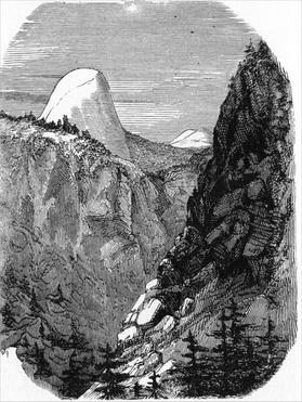 The South Dome as seen from Too-lool-a-we-ack, or Glacier Cañon.