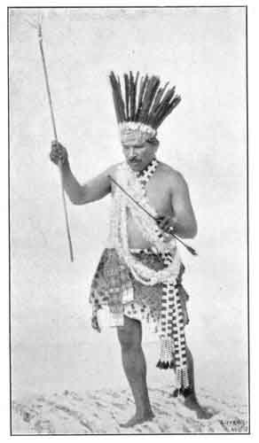 AN INDIAN DANCER.  Chow-chil-la Indian in full war-dance costume.
