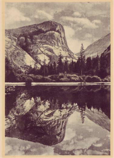 Mirror Lake, where at sunrise Mt. Watkins, 4,000 feet above the lake, is reflected perfectly in its waters. PHOTO BY DE COU