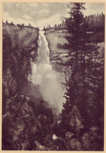 Nevada Falls plunges 594 feet with an ever changing series of comet-like sprays. PHOTO BY GEO. E. STONE