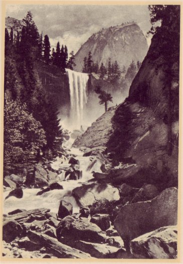Vernal Falls, where the Merced River plunges with steady roar 317 feet. PHOTO BY BEST STUDIO