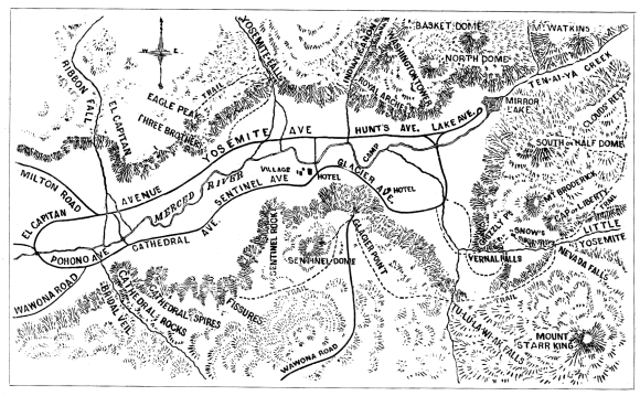 Map of Yosemite Valley