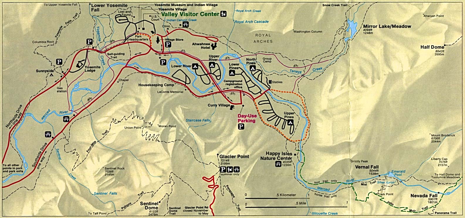 Yosemite Historic Maps (Yosemite Library Online)