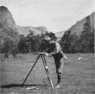 Franois Matthes with a surveyor's plane
