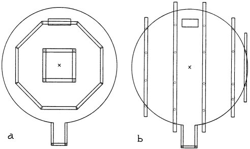 Fig. 28.--Roof plans of assembly houses.