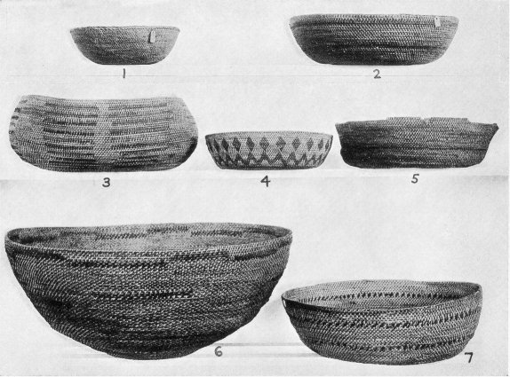 Coiled baskets of single-rod technique.