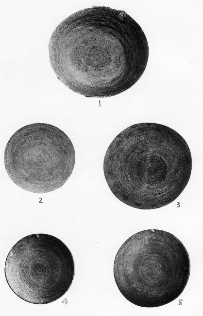 Coiled plate-form baskets of single-rod technique.