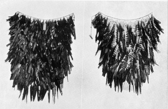 Feather dance skirts.